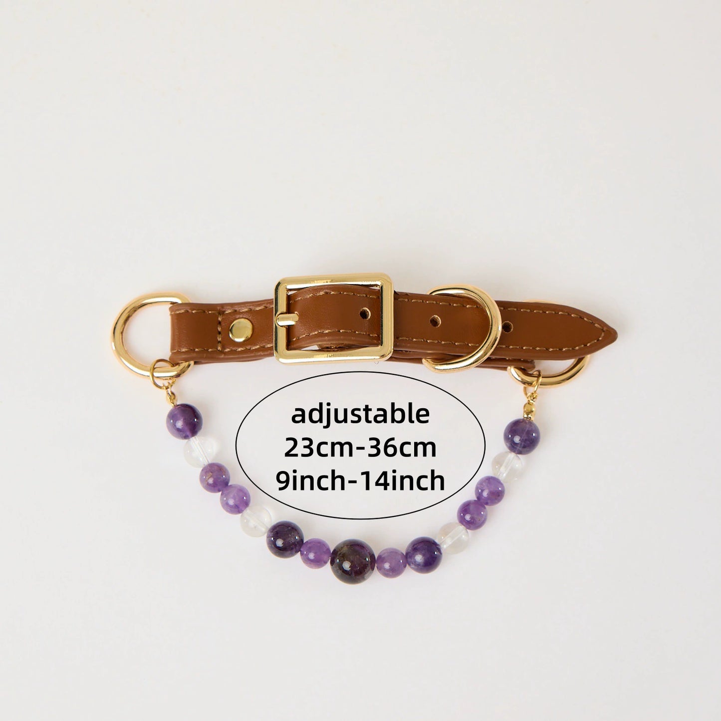 Pet Purple Beaded Necklace
