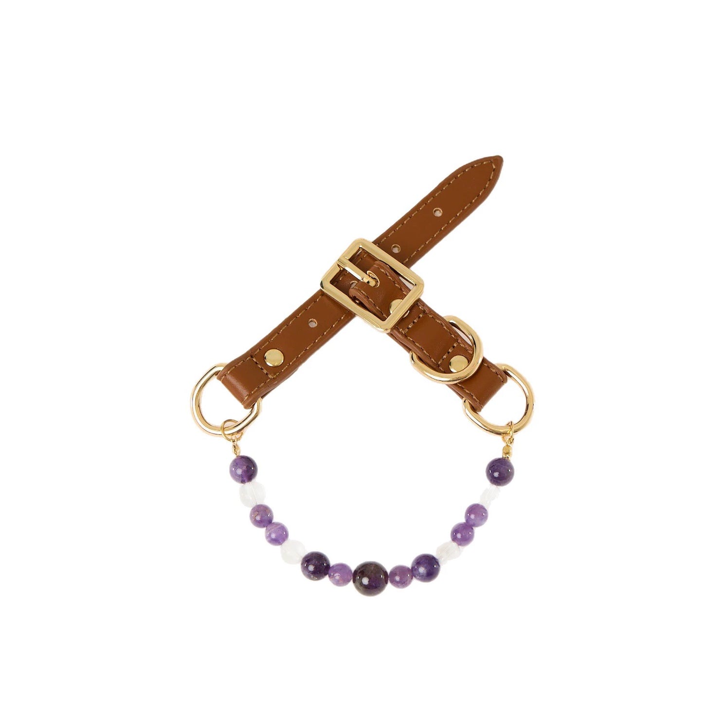 Pet Purple Beaded Necklace